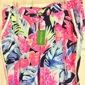 Lilly Pulitzer Madeira Pant High Tide Navy Tropicolada